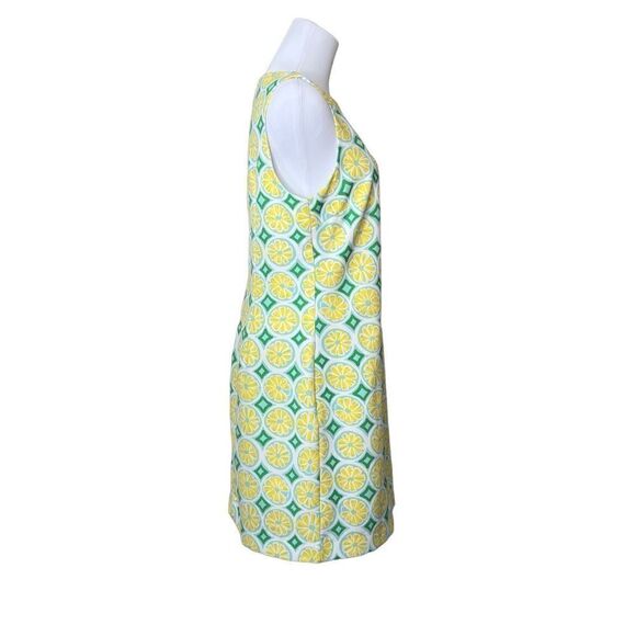 Sail to Sable Lemon Print Sleeveless Whimsical Shift Dress sz Medium Retails $21 - Picture 7 of 11